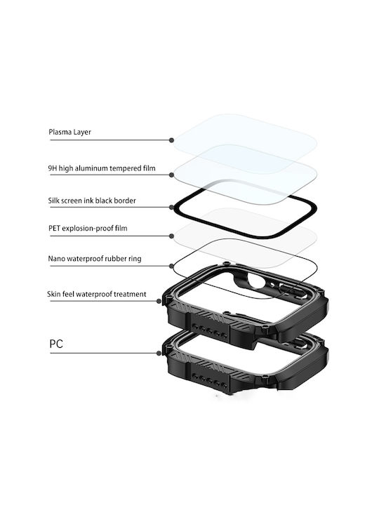 Watch Series 8&7 45mm Plastic Case with Glass in White color for Apple Watch 45mm