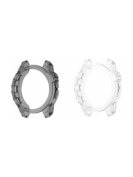 Defense Frame Carcasă de Silicon în culoarea Transparent pentru Garmin Fenix 7X, 7X SOLAR