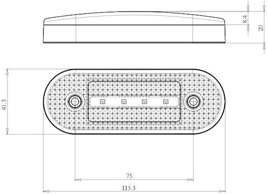 Neon-led Όγκου Πλαινό Κόκκινο Was 12-24v Adr Βάση Στήριξης Ip 6668