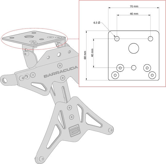Βάση Πινακίδας Με Undertray Για Yamaha Tdm 900 2002-2011