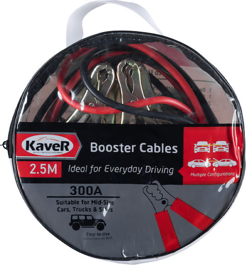 Car Jumper Cables Kaver 300A 2.5m