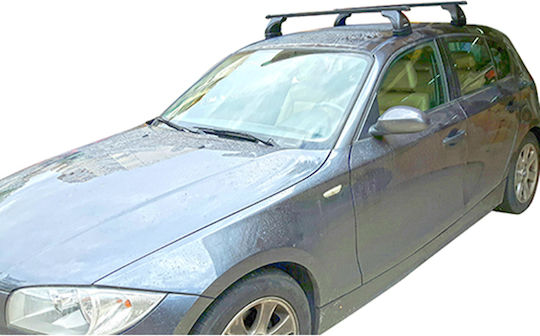 Nordrive Car Roof Bars Metallic for BMW Series 1 5D 2007-2013 Set with Roof Rack Legs M.P.BMW.E87.03