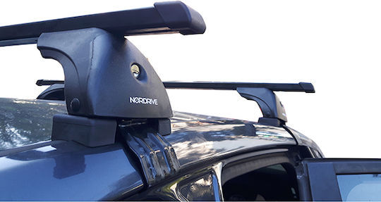 Nordrive Metallic Car Roof Bars for Ford Fiesta 5D 2002-2008 Set with Roof Rack Legs M.Parts