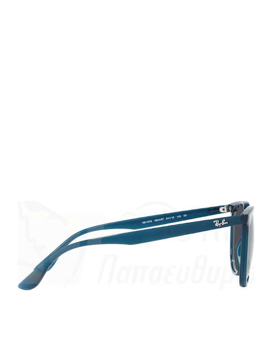 Ray Ban Γυναικεία Γυαλιά Ηλίου με Μπλε Κοκκάλινο Σκελετό και Μαύρο Φακό RB4378 669487