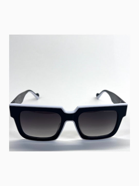 Kreuzbergkinder Unisex Sunglasses with Black Plastic Frame and Gray Gradient Lens SAVOY AFFAIR C1
