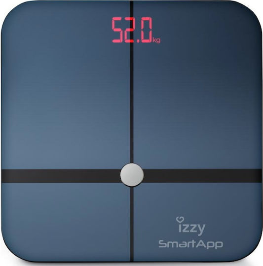 Izzy Smart Ζυγαριά 180kg με Λιπομετρητή & Bluetooth Navy Μπλε 223730