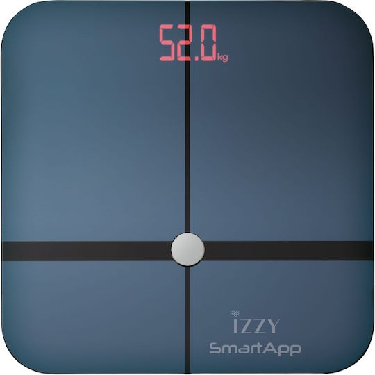 Izzy Smart Ζυγαριά 180kg με Λιπομετρητή & Bluetooth Navy Μπλε 223730