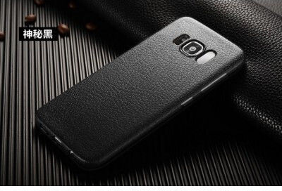 Tech-Protect Back Cover Piele artificială Negru (Galaxy S8)