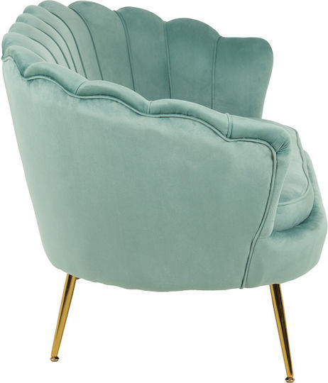 Daimon Фотьойл Кадифен Pistachio-gold 79x74x78см