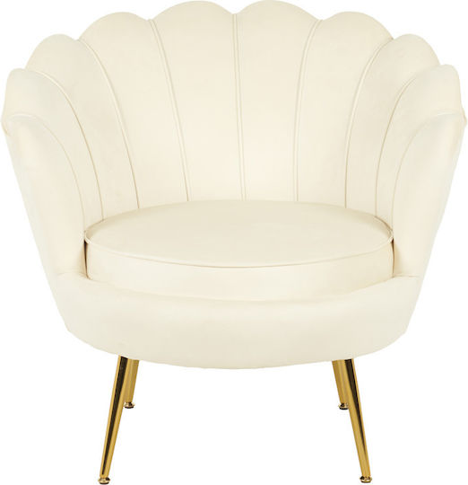 Daimon Фотьойл Кадифен White-gold 79x74x78см