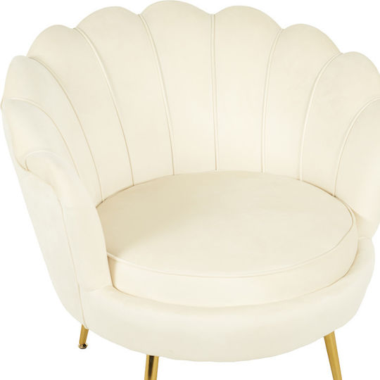 Daimon Фотьойл Кадифен White-gold 79x74x78см