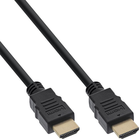 InLine High Speed Ethernet Cable HDMI male - HDMI male 10m Black