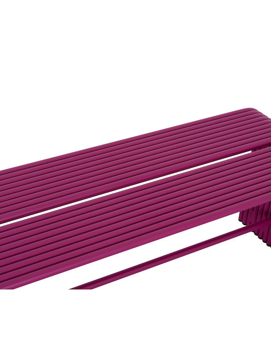 Intrepid Bench Outdoor Metal Purple 109.5x37x42cm