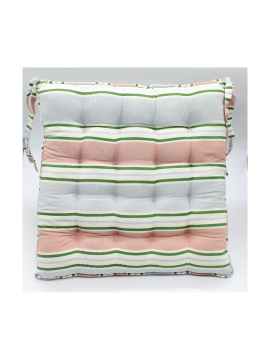 Garden Chair Cushion Pink-Grey 40x40cm.