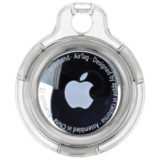 Bizon Калъф Локатор Ключодържател Apple AirTag Прозрачно-черен