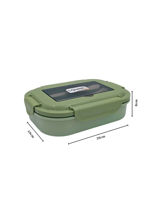 Uncle George Microwave Plastic Lunch Box Green 1600ml