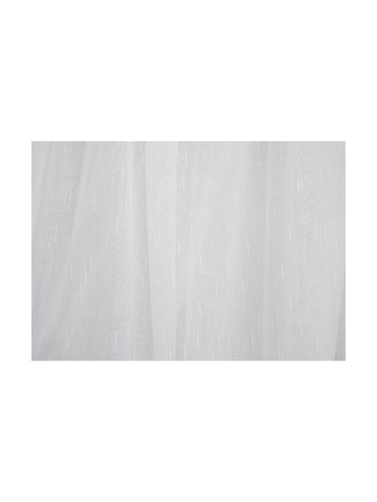 Saray Home Κουρτίνα με Τρέσα Λευκή 140x280εκ.