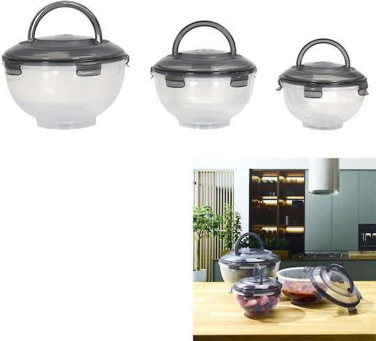 Cook Concept Σετ Δοχεία Φαγητού Μαύρα 3τμχ