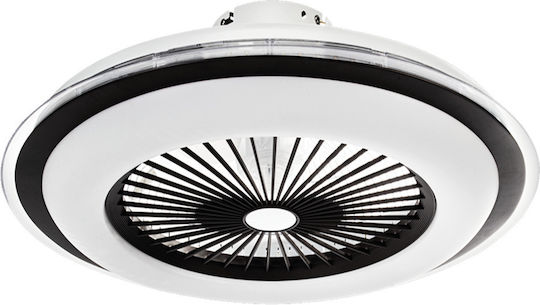 Eko Light Zephyr Deckenventilator 60cm mit Leuchte Schwarz