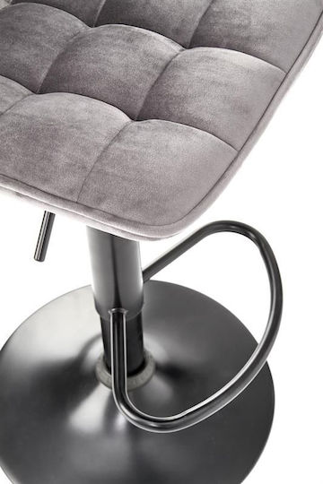 Hocker Bar mit Rückenlehne Gepolstert mit Samt Gray