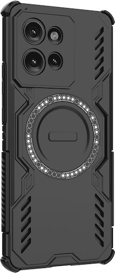 Techsuit Umschlag Rückseite Kunststoff Schwarz (Motorola Edge 50)