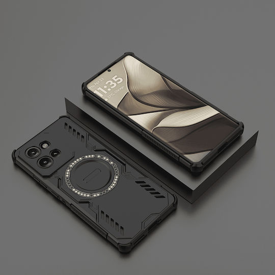 Techsuit Umschlag Rückseite Kunststoff Schwarz (Motorola Edge 50)