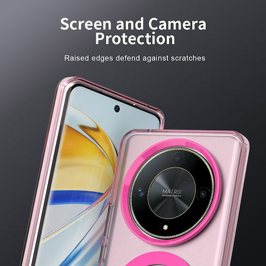 Techsuit Umschlag Rückseite Silikon Rosa (Honor Magic6 Lite)