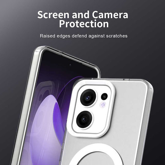 Techsuit Back Cover Silicon Alb (Oppo Reno13 F / FS)