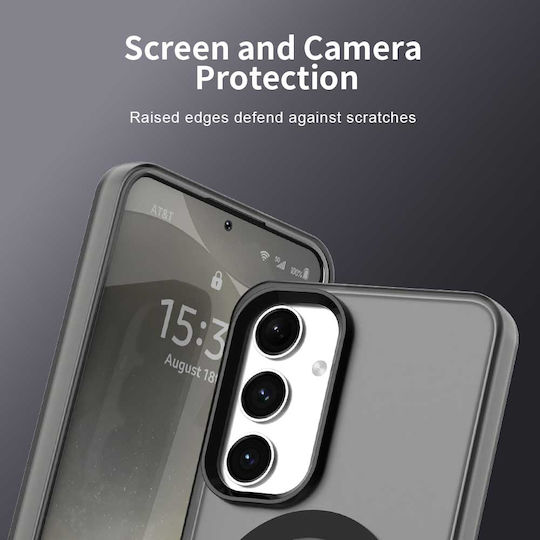 Techsuit Umschlag Rückseite Silikon Schwarz (Galaxy S23 FE)