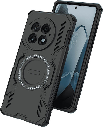 Techsuit Umschlag Rückseite Kunststoff Schwarz (OnePlus 13)