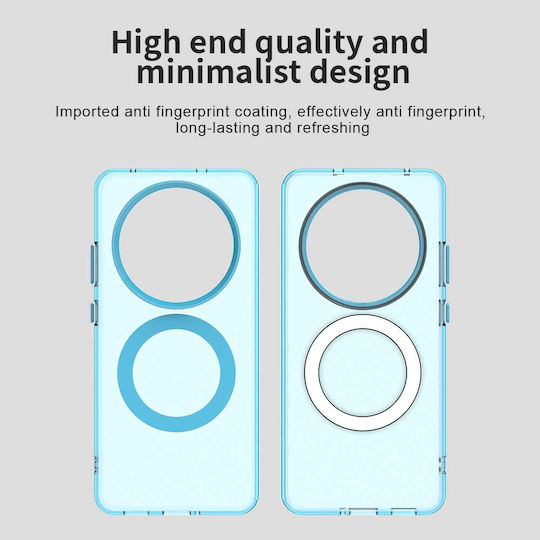 Techsuit Umschlag Rückseite Silikon Blau (Oppo Reno12 F / FS)