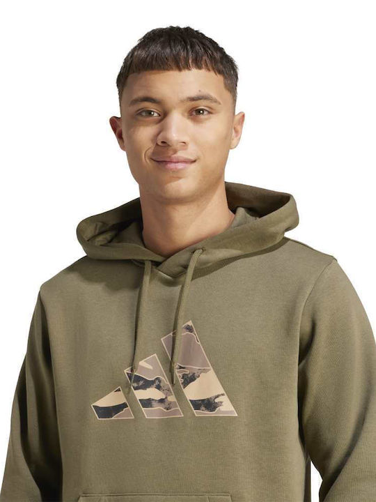 Graphic Hoodie Sweatshirt Khaki