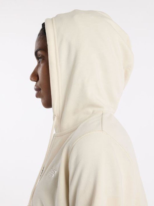 Women's Sweatshirt Cardigan Hooded Beige
