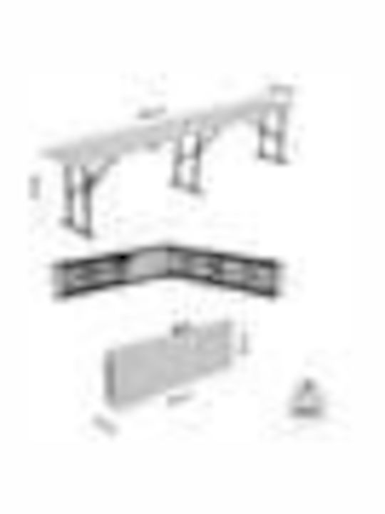 Outdoor Bench Metallic White with Chest 183x28x43cm