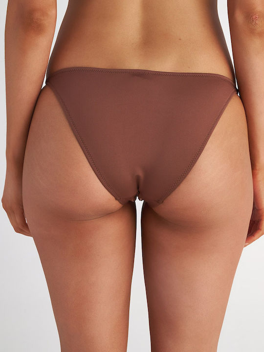 Bikini Brasilien mit Schnürchen Coffee