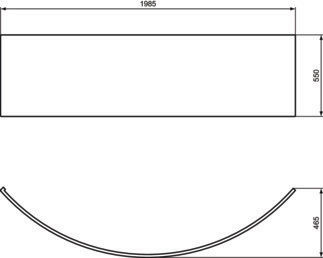Γωνιακή Ποδιά Ideal Standard I.life T479601 Λευκό Γυαλιστερό