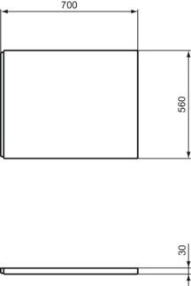 Πλαϊνή Ποδιά Ideal Standard I.life T478801 Λευκό Γυαλιστερό