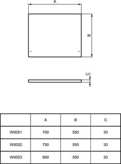 Платнен Преден Панел Ideal Standard Simplicity W005301 Бял Лъскав
