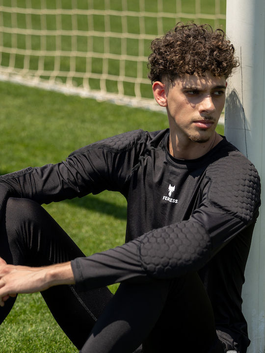 Fearless Goalkeepers Ανδρική Ισοθερμική Μακρυμάνικη Μπλούζα Μαύρη