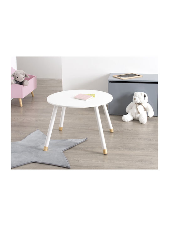 Kids Table Made of Wood White 127152B Atmosphera