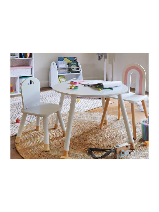 Kids Table Made of Wood White 127152B Atmosphera