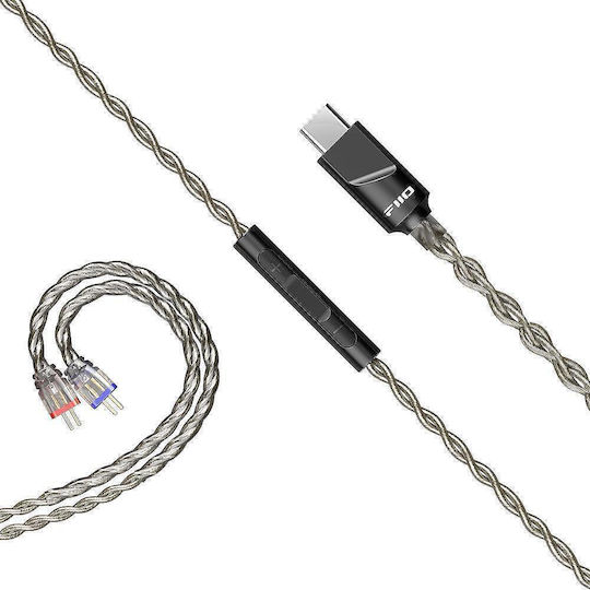 Fiio Ls-tc2 Hifi Usb-c Iem Кабел Dsp Микрофон 384khz/32bit Декодиране и 2-пинов Конектор