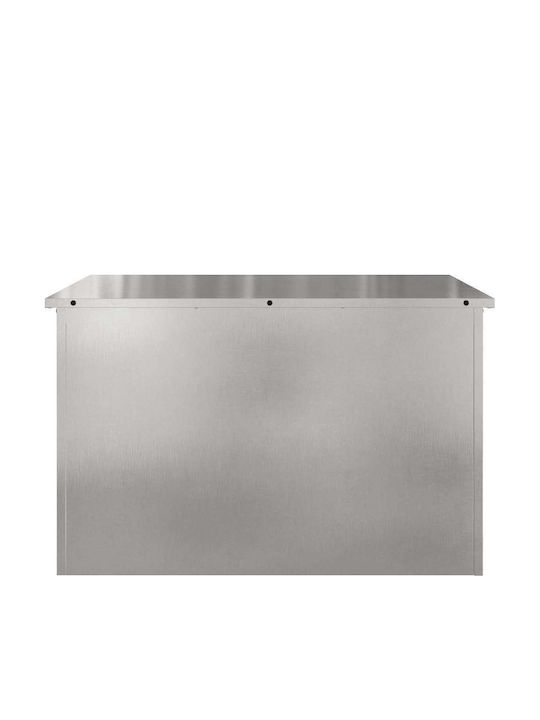 vidaXL Außenlagerbox Metall Silver L80xB50.5xH50cm