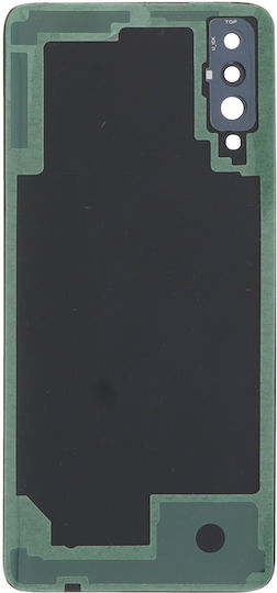 Samsung Galaxy A70 Battery Door + Battery Door Adhesive + Back Camera Lens Bezel Black OEM