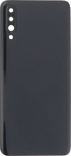 Samsung Galaxy A70 Battery Door + Battery Door Adhesive + Back Camera Lens Bezel Black OEM