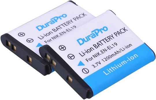 Set 2 Baterii En-el19 1200 mAh Încărcător cu Ecran LCD Nikon Coolpix S2600 S2700 S3100 S3500 S4100 S4150 S4400 S5200 S6400 S6900