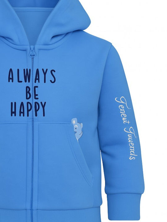 Детска Жилетка с Качулка  Blue Always Be Happy
