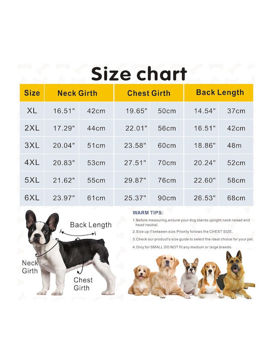 Yellow Fleece / Waterproof / Windproof Dog Coat XXLarge