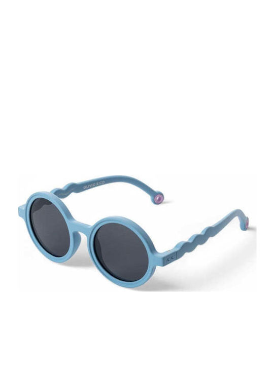 Olivio & Co Classic Round Baby Kids Sunglasses Blue For 0-18 Months