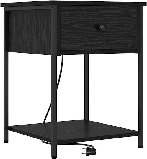 Nachttische Metall Black oak 2Stück 42x41x56cm
